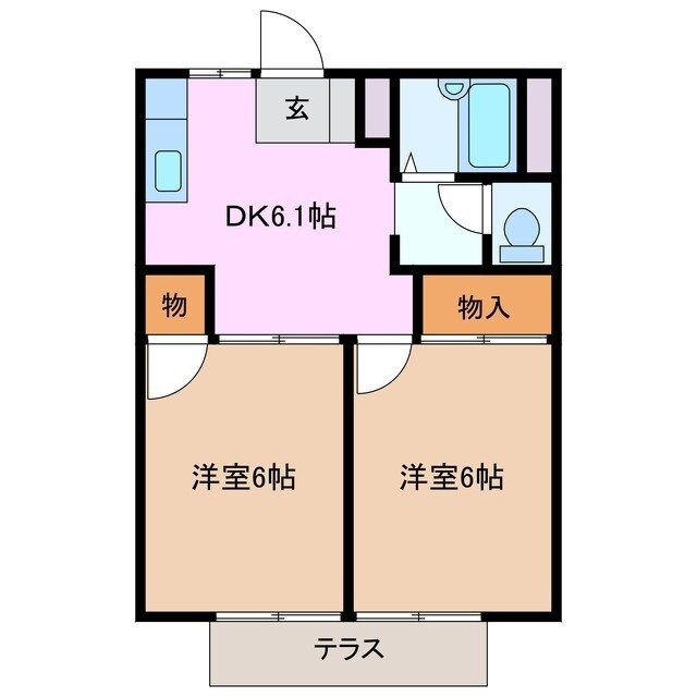シティハイツ新正Ｂの物件間取画像