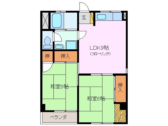 シュロス豊明の物件間取画像