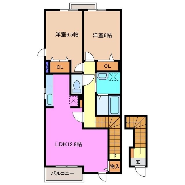 エレガント　Ｍ・Ⅰの物件間取画像