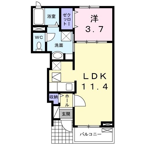 小古曽駅 徒歩5分 1階の物件間取画像