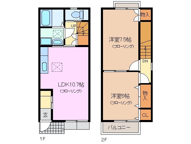 プラッサムコート日永　C棟の物件間取画像