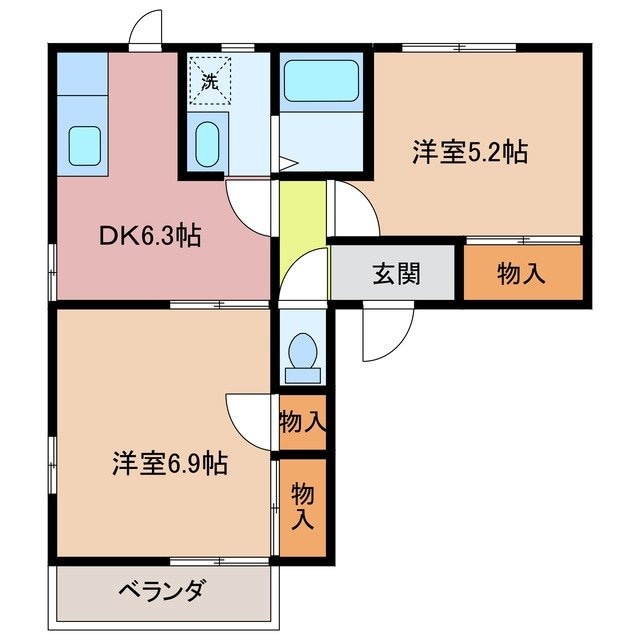 パークハイツ久保田の物件間取画像