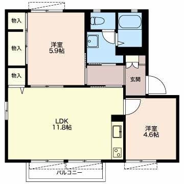 第2グランドール C棟の物件間取画像