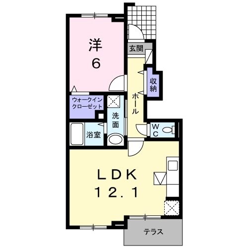 内部駅 徒歩15分 1階の物件間取画像