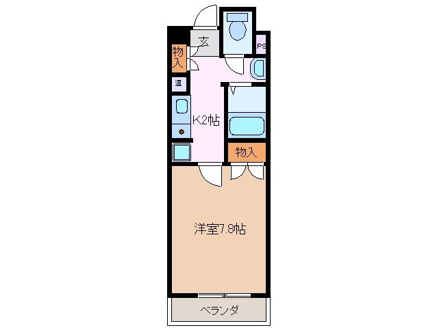 近鉄四日市駅 徒歩5分 7階の物件間取画像