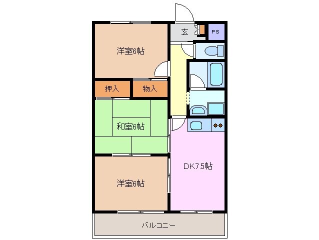 泊駅 徒歩9分 4階の物件間取画像