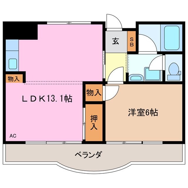 南日永駅 徒歩9分 6階の物件間取画像