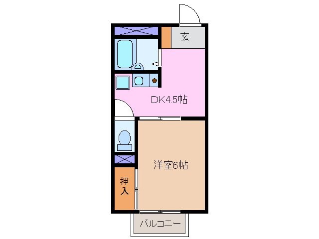 楠駅 徒歩8分 2階の物件間取画像