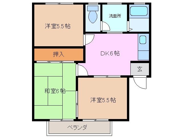 伊勢川島駅 徒歩4分 1階の物件間取画像