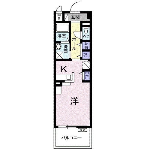 新正駅 徒歩1分 4階の物件間取画像