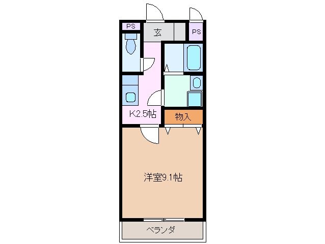 北楠駅 徒歩3分 2階の物件間取画像