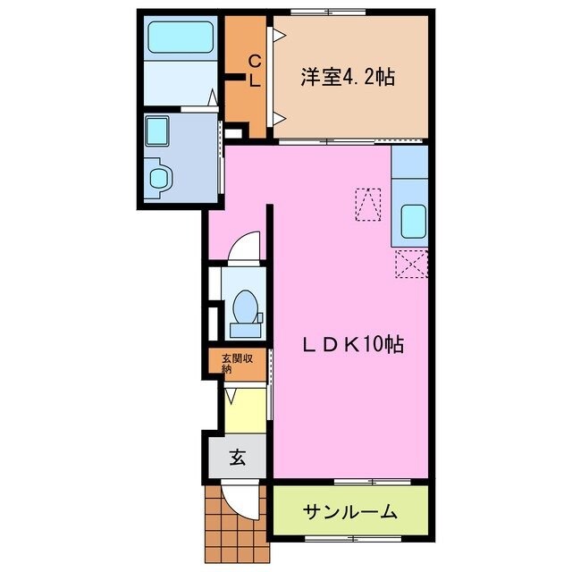 北楠駅 徒歩12分 1階の物件間取画像