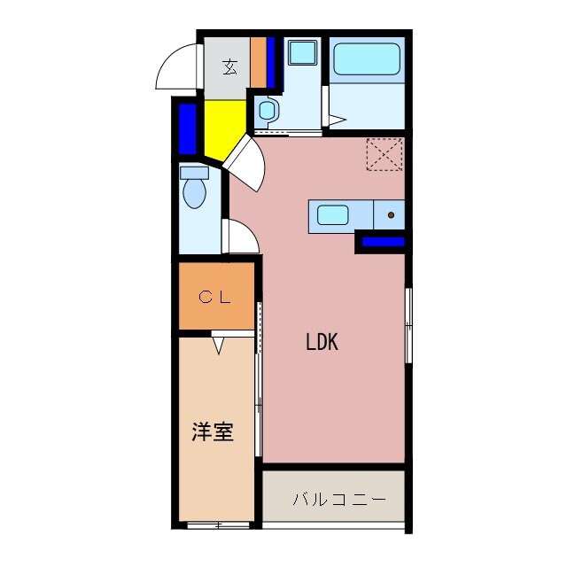 泊駅 徒歩8分 1階の物件間取画像