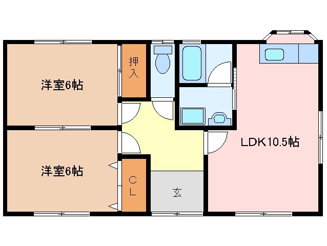 北村様貸家(櫛田)の物件間取画像