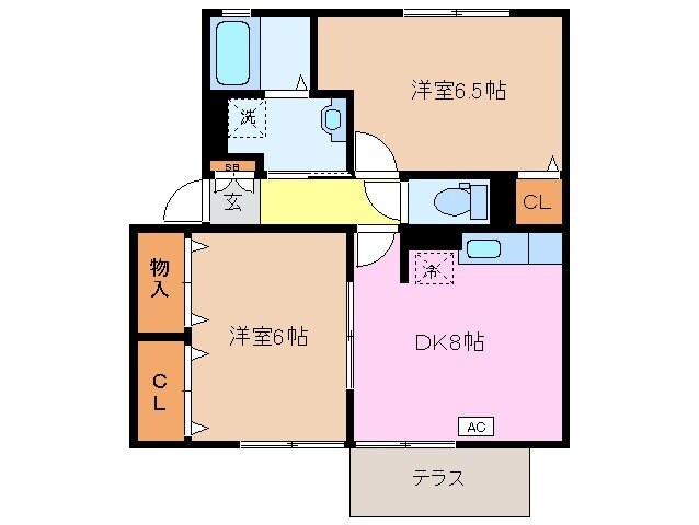 コスモスハウス　Ｄの物件間取画像