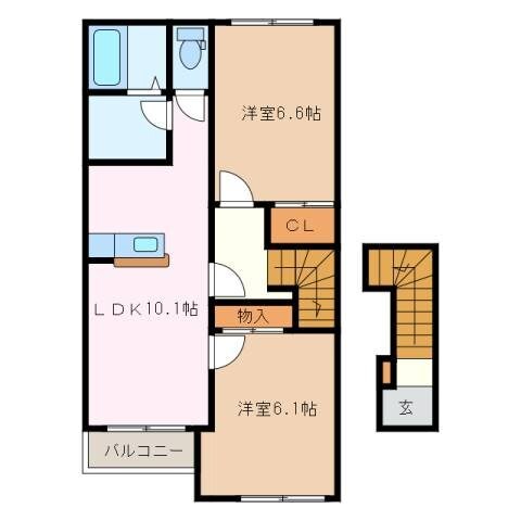 エルシャトーⅢの物件間取画像