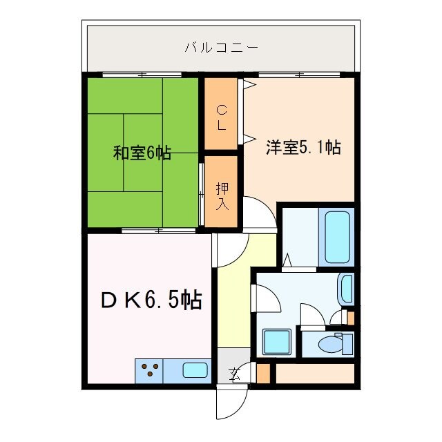 中央マンション松阪の物件間取画像