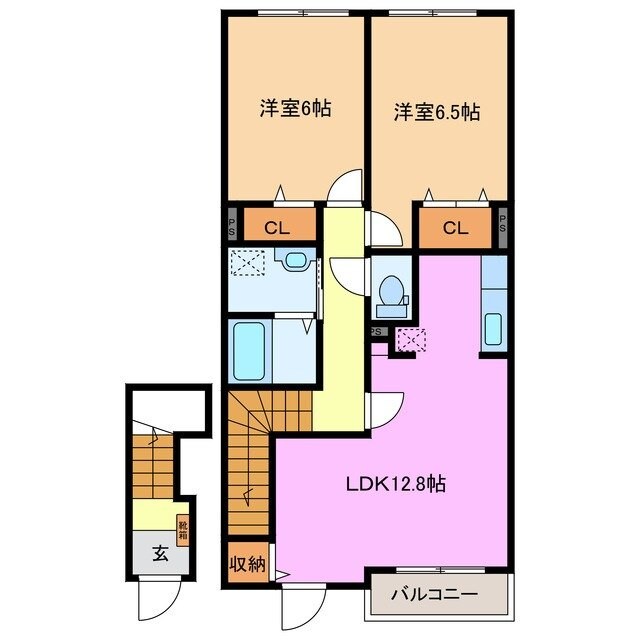 シャトレ城南Ⅰの物件間取画像