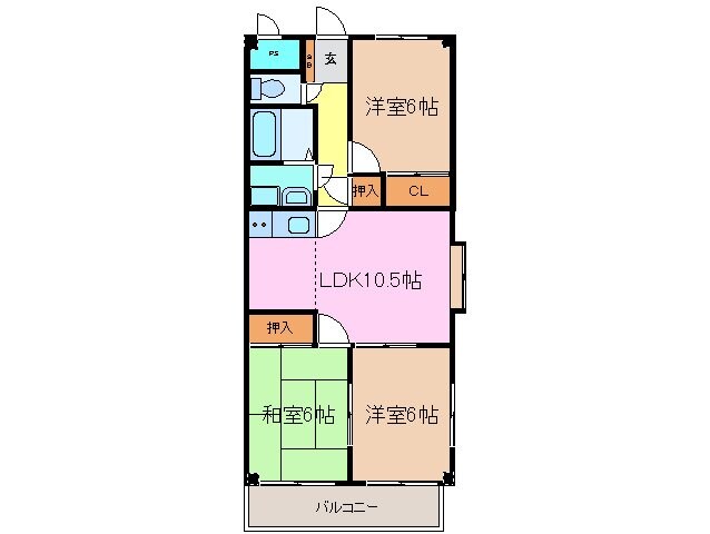 中川ファーストマンションⅢの物件間取画像