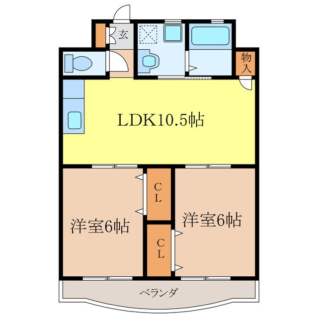 カンブリア名東の物件間取画像