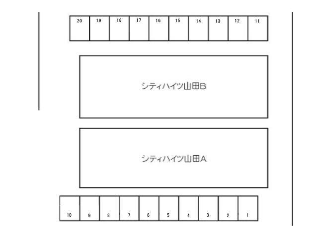 シティハイツ山田Ｂの物件外観写真