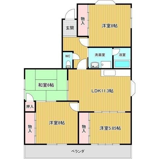 ランブル延珠の物件間取画像
