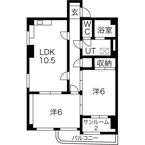 一社駅 徒歩4分 3階の物件間取画像
