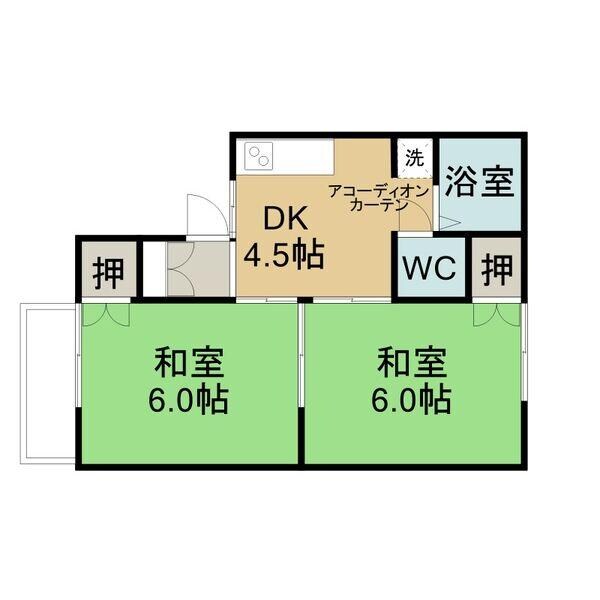 磯村ハイツの物件間取画像