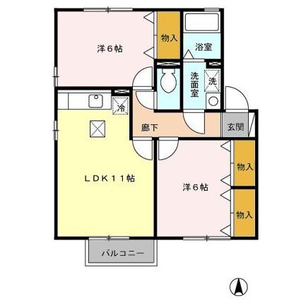 コンフォートハウスＢ棟の物件間取画像