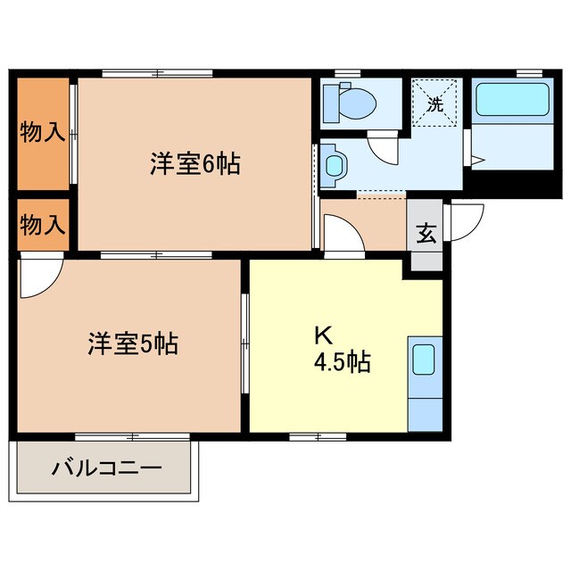 ラフォーレ福居2の物件間取画像