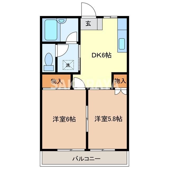 グリーンヒルズ（末広町）の物件間取画像