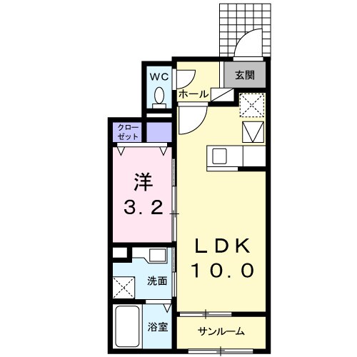 グレースコートＡの物件間取画像