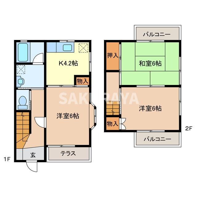ピアタウン毛野２の物件間取画像