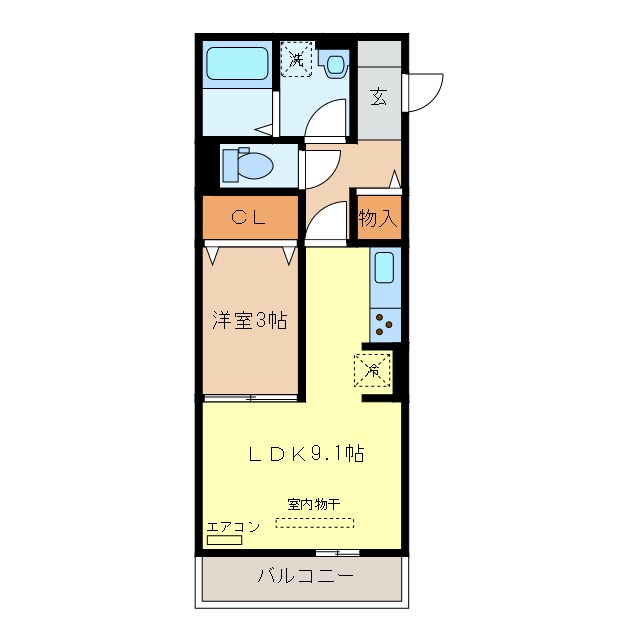 ミルアモールＥの物件間取画像