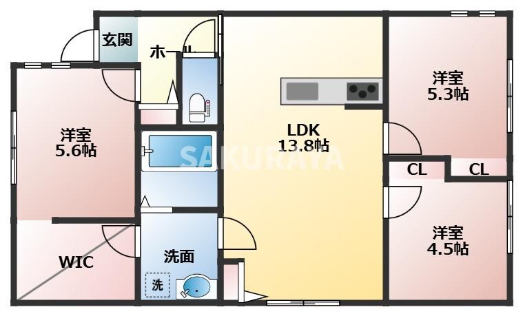 ベルメゾンⅢの物件間取画像