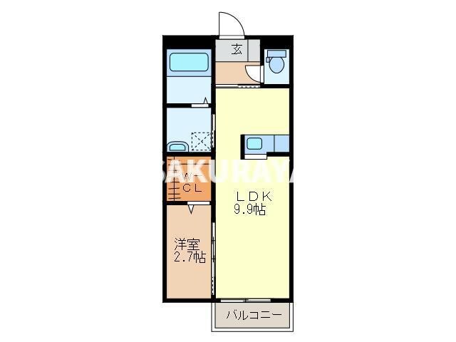 スカイコートの物件間取画像