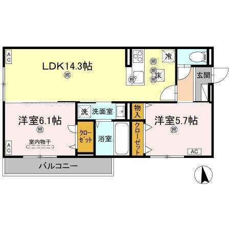 セレノアールAの物件間取画像