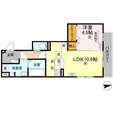 セレノアールBの物件間取画像
