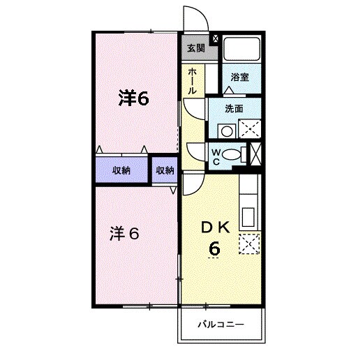 メゾンジャルダン黒嶋Ｂの物件間取画像