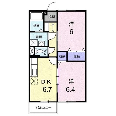 サンスクエア２１・Ｂの物件間取画像