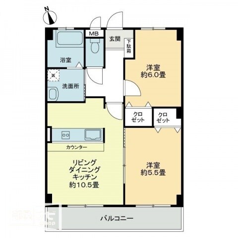 フィネス佐古の物件間取画像