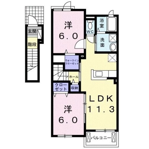 フロル　観音寺Ａの物件間取画像
