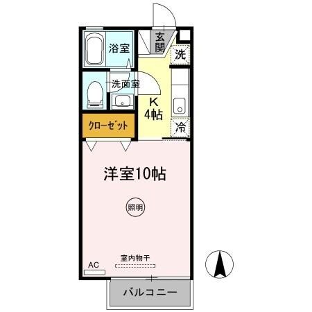 クレスト木太　B棟の物件間取画像