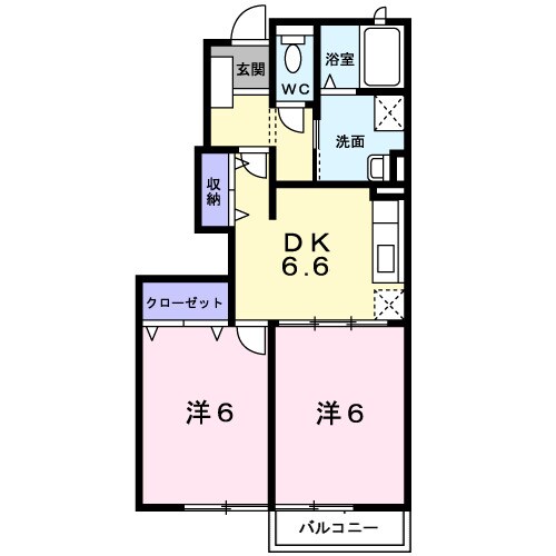 メゾン・ポポラーレＢの物件間取画像