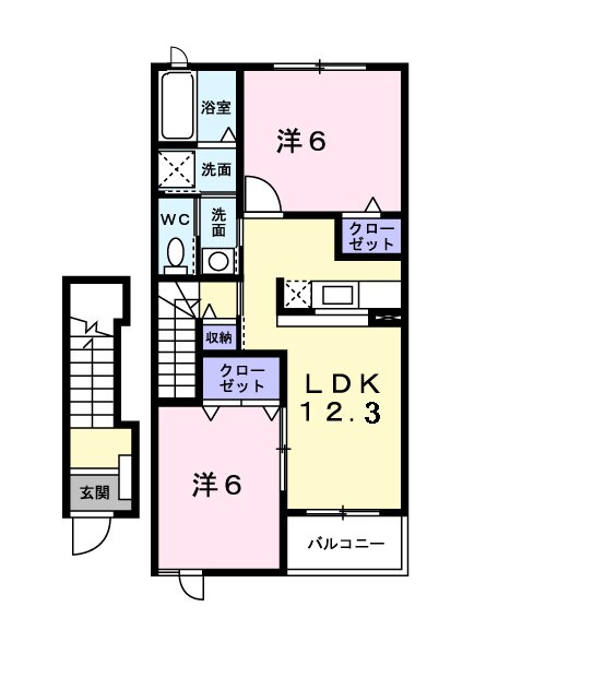 メゾン　ド　ソレイユ　Ｂの物件間取画像