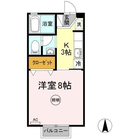 サンハイツ　A棟の物件間取画像
