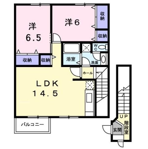 コーポリバーサイド・藤　Ｂの物件間取画像