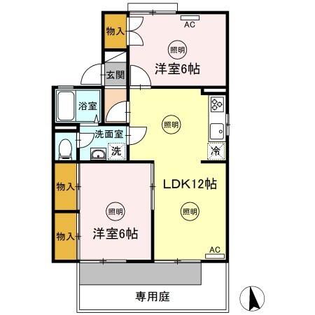 パラシオ樹太　Ａ棟の物件間取画像