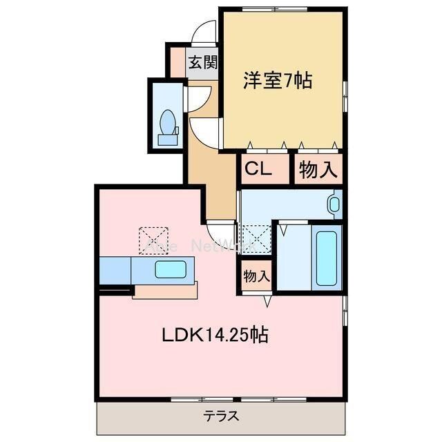 ウィステリア・フィールド　Ｂ棟の物件間取画像