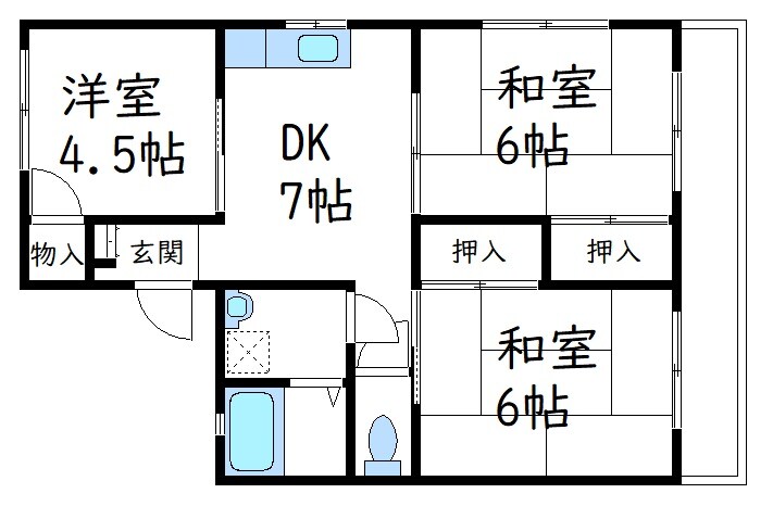 サンシャインセラの物件間取画像